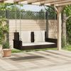 vidaXL Hängebank mit Kissen Braun 119x56x48 cm Poly Rattan 365630 Bild 3