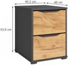 Kommode Ruben Goldkraft Eiche 40.2 x 53.6 cm mit Schubladen Vicco Bild 3