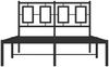 vidaXL Bettgestell mit Kopfteil Metall Schwarz 120x200 cm 374239 Bild 5