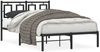 vidaXL Bettgestell mit Kopfteil Metall Schwarz 120x200 cm 374239 Bild 2