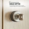 bümö office Regal-Aktenschrank abschließbar, Büroschrank groß aus FSC-Holz, 80cm breit in weiß - abschließbarer Schrank, Büroschrank abschließbar, Büro Möbel Schrank System, 6770-W-W-SG Bild 3