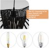 ZMH Vertigo Pendelleuchte 140CM E27 - Modern Schwarz Kronleuchter Wohnzimmer Retro Hängelampe Glasfiberstahl + Polyurethan Esstischlampe Hut Hängeleuchte Max. 40W Ohne Leuchtmittel Bild 3