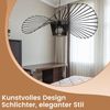 ZMH Vertigo Pendelleuchte 140CM E27 - Modern Schwarz Kronleuchter Wohnzimmer Retro Hängelampe Glasfiberstahl + Polyurethan Esstischlampe Hut Hängeleuchte Max. 40W Ohne Leuchtmittel Bild 2