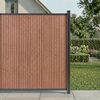 Gartenzaun Erweiterungsmodul Grassano mit 1 Pfosten 185x175 cm WPC Braun [neu. holz] Bild 2