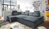 Couch NALO Sofa Schlafcouch Wohnlandschaft Bettsofa anthrazit U-Form links Bild 2