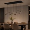 s.luce Santa Air LED Esszimmerlampe 12-flammig 200cm 3-reihig Weiß Bild 2