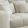 Big-Sofa XXL 306 cm Federkern Lounge Couch Kunstleder Weiß und Stoff Grau Beige Bild 4