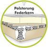 Big-Sofa XXL 306 cm Federkern Lounge Couch Kunstleder Weiß und Stoff Grau Beige Bild 5