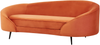 Beliani 'SAVAR' 3-Sitzer Sofa Samtstoff orange schwarz Bild 4