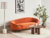 Beliani 'SAVAR' 3-Sitzer Sofa Samtstoff orange schwarz Bild 3