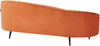 Beliani 'SAVAR' 3-Sitzer Sofa Samtstoff orange schwarz Bild 5