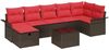 vidaXL Gartensofa-set mit Kissen mit Speicher 8 pcs Poly Rattan 3360245 Bild 2