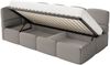 Selsey 'Cloudy' Jugendbett links, Matratze & Rausfallschutz, Bouclé Grau, 90x200 cm Bild 4