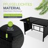 Juskys Polyrattan Lounge Manacor schwarz – Gartenlounge mit Sofa, Tisch, 2 Hocker & Kissen, inkl. Abdeckung – Gartenmöbel Set bis 8 Personen – Sitzbezüge in Grau Bild 3