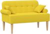 vidaXL Zweisitzer mit Knopfheftung Helles Gelb 120 x 65 x 79 cm Stoff 42041818 Bild 2