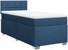 Boxspringbett mit Matratze, Stoff, Viereckige, grauer Fuß, Blau, 90x190 cm, true Bild 3