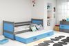 BMS Kinderbett Rico Graphit Blau mit Bettkasten und 2 Matratzen Bild 2