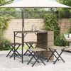 vidaXL 5-tlg. Garten-Essgruppe Klappbar Beige Poly Rattan 365947 Bild 3