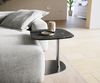 Couchtisch Edge Boot 50x50 cm Keramik Laminam® Noir Desir Braun Eleny Edelstahl gebürstet Bild 2