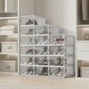 SONGMICS Schuhboxen, 12er Set, Aufbewahrungsbox, für Schuhe bis Größe 43, transparent-schwarz Bild 2
