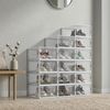 SONGMICS Schuhboxen, 12er Set, Aufbewahrungsbox, für Schuhe bis Größe 43, transparent-schwarz Bild 3