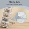 SONGMICS Schuhboxen, 12er Set, Aufbewahrungsbox, für Schuhe bis Größe 43, transparent-schwarz Bild 4