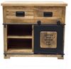 More2Home Sideboard Kommode MARK Nr. 2-MT, Mango massiv/Metall schwarz, 90 cm breit Bild 4
