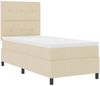 vidaXL Boxspringbett mit Matratze mit Kopfteil Creme 90 x 190 cm Stoff 3339355 Bild 5