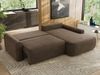 Ecksofa, L-förmiges, lose Kissen, DL-Schlaffunktion, (H 100 x T 187 x B 273 cm) - CUBO L - Velours Braun - rechte Seite Bild 3