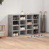 vidaXL Schuhschrank mit Regal Betongrau 103 x 30 x 67 cm Holzwerkstoff 808733 Bild 4