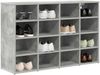 vidaXL Schuhschrank mit Regal Betongrau 103 x 30 x 67 cm Holzwerkstoff 808733 Bild 3