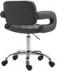 Arbeitshocker RIGA - 62 x 55 x 78 cm, Kunstleder, Schwarz | Arbeitsstuhl Drehhocker Rollhocker Bürohocker Bild 5