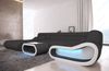 Wohnlandschaft Stoff Concept mit LED - Mikrofaserstoff - Dunkelgrau-Weiß - Links Bild 5