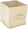 vidaXL Kommode mit 4 Körben aus Stoff, Stahl, 63 × 30 × 71 cm, Creme Bild 5