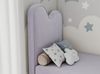 Kinderbett FLOW, Boxspringbett für Kinder, mit hohem Kopfteil, Einzelbett mit Matratze - 90x180 - Violett Velours - Topper T25 Bild 3