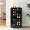 Schuhschrank Notribontaa 108x55x35 cm Schwarz [en. casa] Bild 2