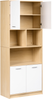 Bücherregal mit 4 Türen ZEHNA Hellbraun Weiß Bild 5