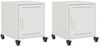 vidaXL Nachttische 2 Stk. Weiß 36x39x43,5 cm Stahl 846625 Bild 2