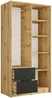 Vente-unique - NEROVAL Wardrobe and walk-in wardrobe Holz, Platte GrauBeige - B 54,5 cm x H 200,5 cm x L 101,7 cm Bild 5