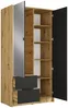 Vente-unique - NEROVAL Wardrobe and walk-in wardrobe Holz, Platte GrauBeige - B 54,5 cm x H 200,5 cm x L 101,7 cm Bild 4
