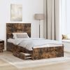 vidaXL Bettrahmen Geräucherte Eiche 100 x 200 cm Holzwerkstoff 3411345 Bild 3