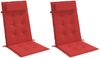 vidaXL Hochlehner-Auflagen 2 Stk. Rot Oxford-Gewebe 361892 Bild 3