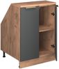 Dachschrägenschrank Rion Anthrazit-Gold 60 x 81.6 cm mit 2 Türen, Schrankkorpus 60 cm Tiefe Vicco Bild 4