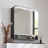 FACKELMANN B.PARIS LED Spiegelschrank 70 cm breit, Braun Dunkel/Schwarz Bild 2
