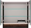 FACKELMANN B.PARIS LED Spiegelschrank 70 cm breit, Braun Dunkel/Schwarz Bild 3