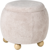 Pouf mit Stauraum ANNABELLA Bouclé Hellbeige Bild 4