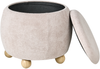 Pouf mit Stauraum ANNABELLA Bouclé Hellbeige Bild 5