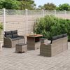 vidaXL Garten-Sofa-Set mit Kissen mit Speicher mit Kissen 8 pcs Grau 3364158 Bild 3