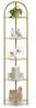 Vasagle Eckregal mit 5 Etagen, Ablagen aus Hartglas, rostfrei, goldfarben, 158 x 28 x 28 cm LGT810A01 Bild 4