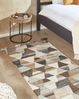 Kelim Teppich Wolle mehrfarbig 80 x 150 cm Patchwork Kurzflor ARGAVAND Bild 3